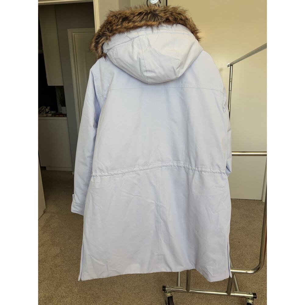 NWT Lands' End Women's 3X Expedition Faux Fur Hooded Down Parka Coat - Picture 9 of 16